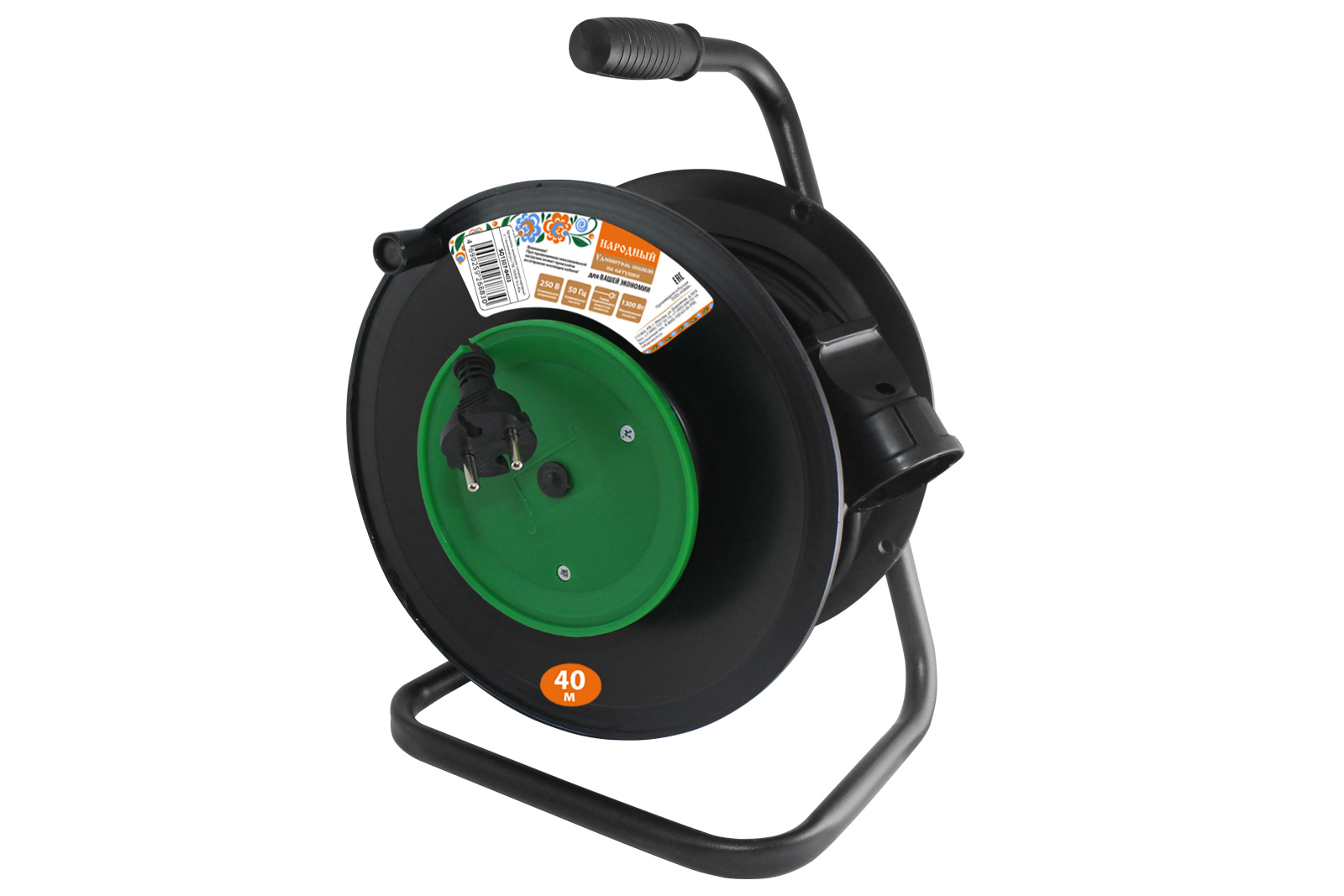 Prelungitor cu bobină de putere popular cu 1 priză externă PVS 1300 W fără protecție, 40m