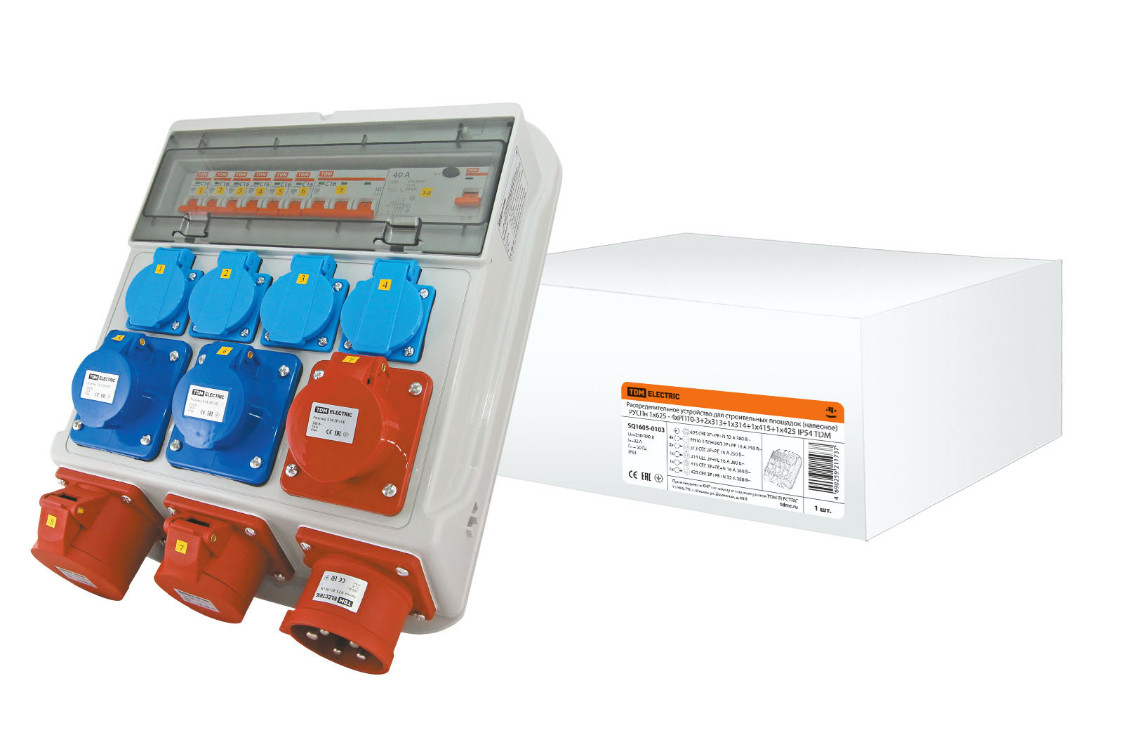 РУСПн 1х625 - 4хРП10-3+2х313+1х314+1х415+1х425 IP54 TDM(SQ1605-0103)
