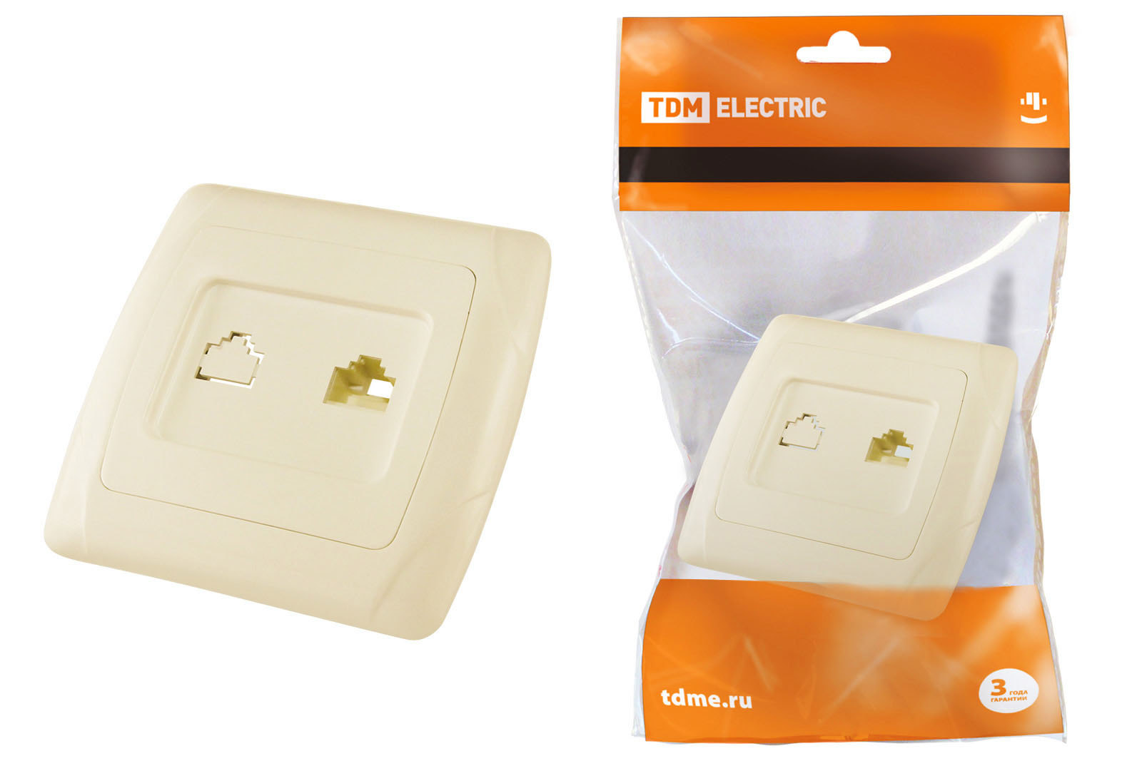 Розетка компьютерная RJ45 сл. кость "Онега" TDM(SQ1805-0051)