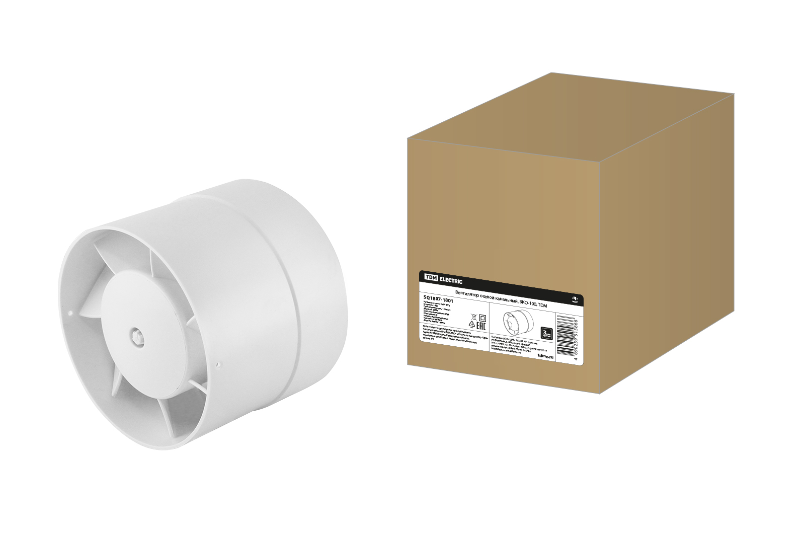 Ventilator axial de canal, ВКО-100, TDM