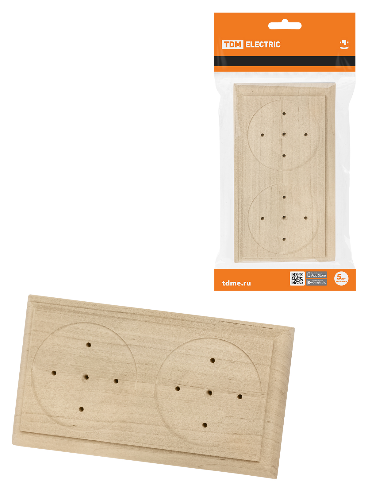 Capac pe buștean din lemn universal NBU 1Пх2 92x167 mm, frasin TDM