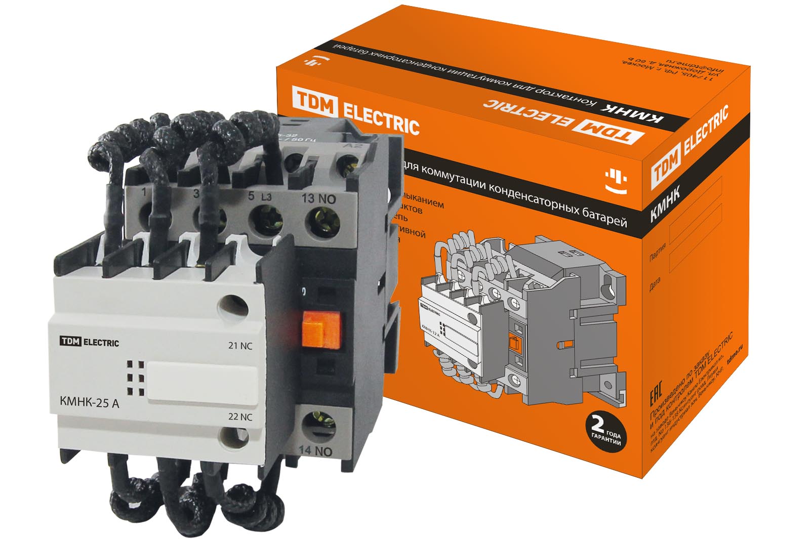 Contactor КМНК-25-230.Б 25кВАр 2НО;1НЗ TDM