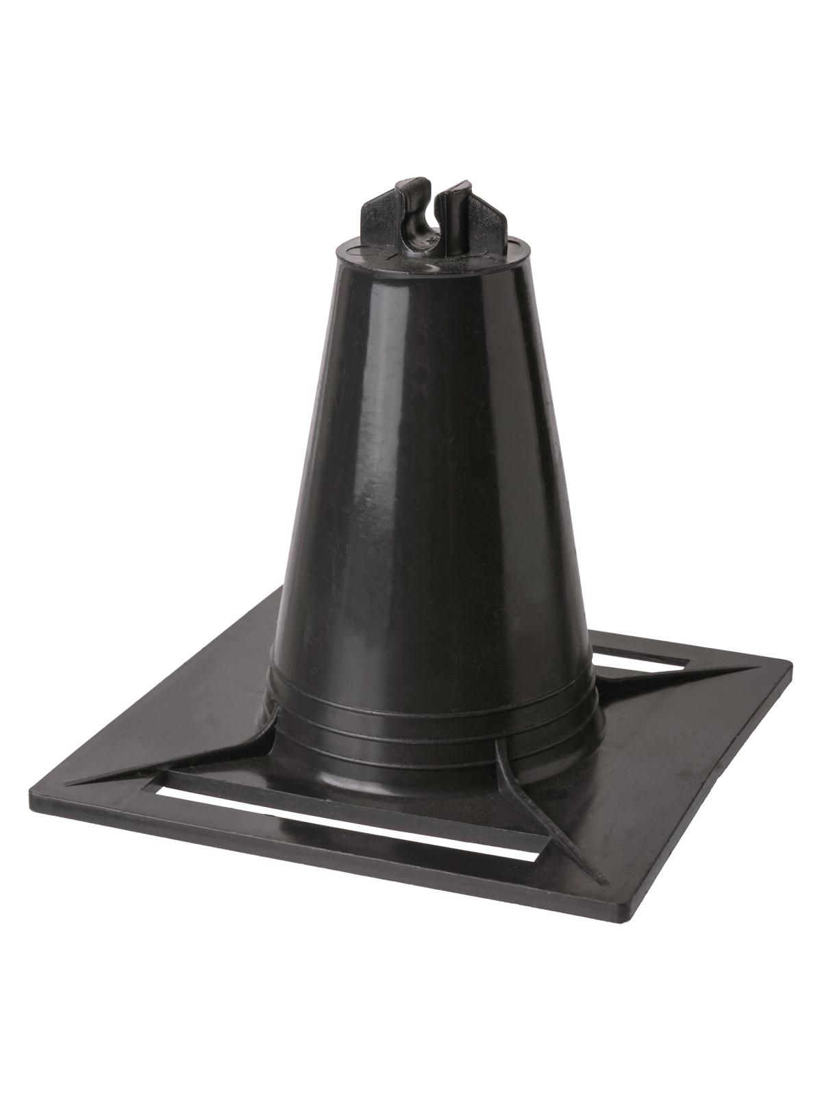 Suport pentru acoperiş plat universal 120×120×100 mm cu 1 fixator pentru tijă Ø8 mm, fără beton, TDM