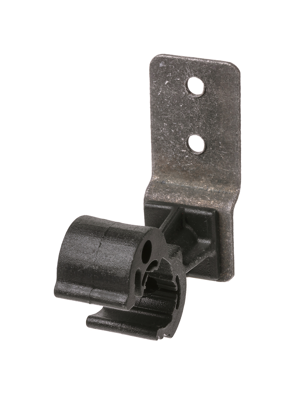 Suport pentru ţiglă din polimer, fix cu clichet pentru tijă Ø8‑10 mm, bază 100 mm, galvanizat zinc TDM