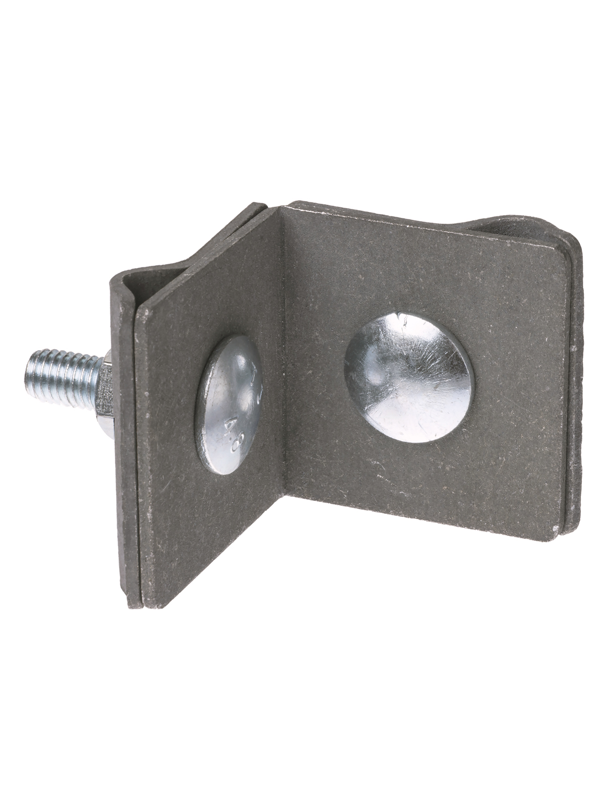 Suport cu pli din oțel, clemă 45×45 mm pentru tijă Ø6-10 mm, zincat la cald. TDM