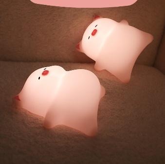 Ночник Lying flat pig Silicone Lamp Sensor, Dimmer(60)(TR0337-2409)
