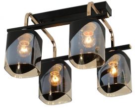 Люстра 4 рожка Е27*4*40W L330*W320*H240 Black/Gold (TR0370-0313)