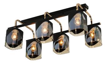 Lustru 6 becuri E27*6*40W L580*W320*H240 Black/Gold (TR0370-0314)
