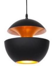 Lumină suspendată 85-265V Black 250mm E27(TR0370-0819)