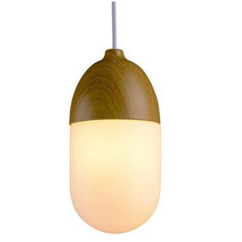 Lumină suspendată E27 85-265V Metal+Rope 35см Wooden 27*15(10)(TR0370-0856)