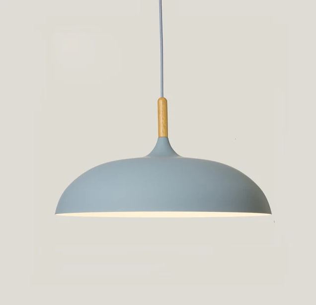 Lumină suspendată E27 85-265V Metal+Frânghie 45cm Albastru (10)(TR0370-0915)