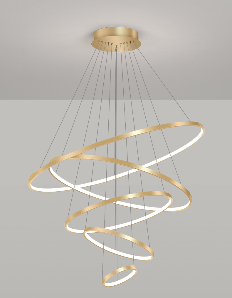 Lustru LED 200W, 400*500*600*800*1000 Auriu (TR0370-2422)