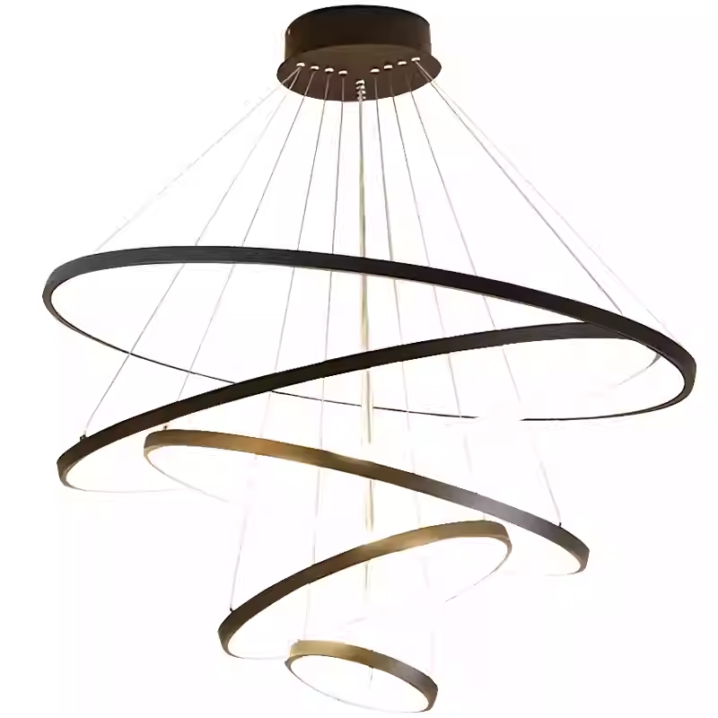 Люстра светодиодная 200W, 400*500*600*800*1000 Черный (TR0370-2423)