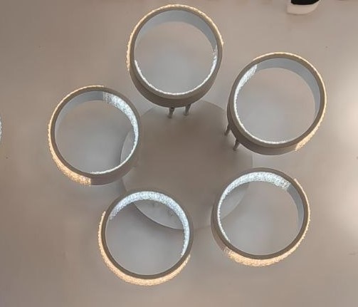 Lustru LED 75W, 600*105 Alb cu iluminare RGB (TR0370-2427)