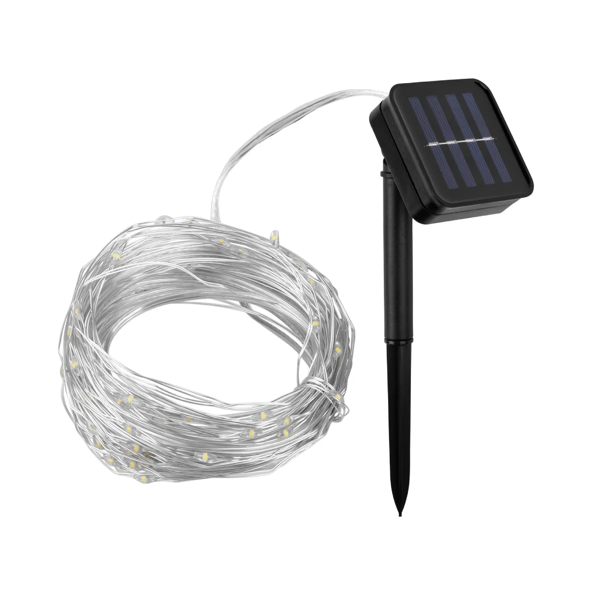 Гирлянда CCГ-112 "Роса" на солнечной батарее, 10 м, 100 LED, теплый белый, IP54, TDMSQ0330-0199