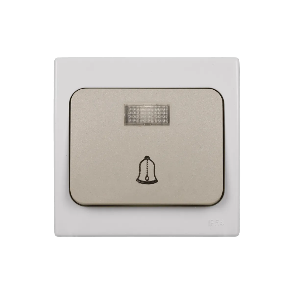 Кнопка звонковая с подсветкой скрытой установки IP54 6A серая "Вуокса" TDM(SQ1803-0107)