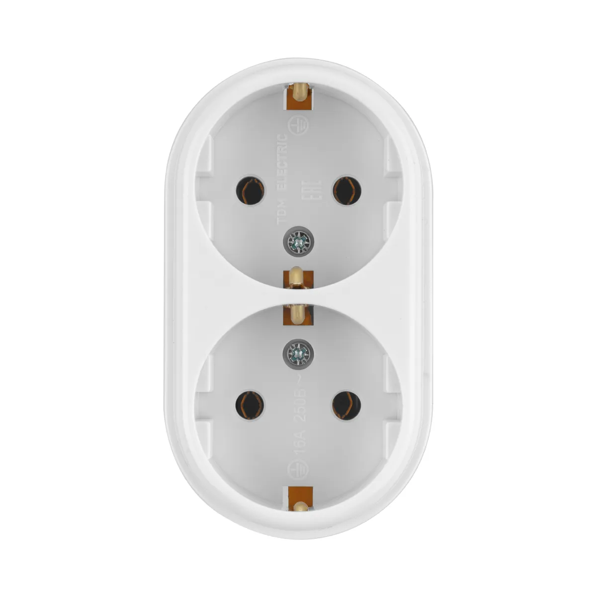 Розетка двойная 2П+3 открытой установки IP20 16А белая "Ретро" TDM(SQ1806-0531)