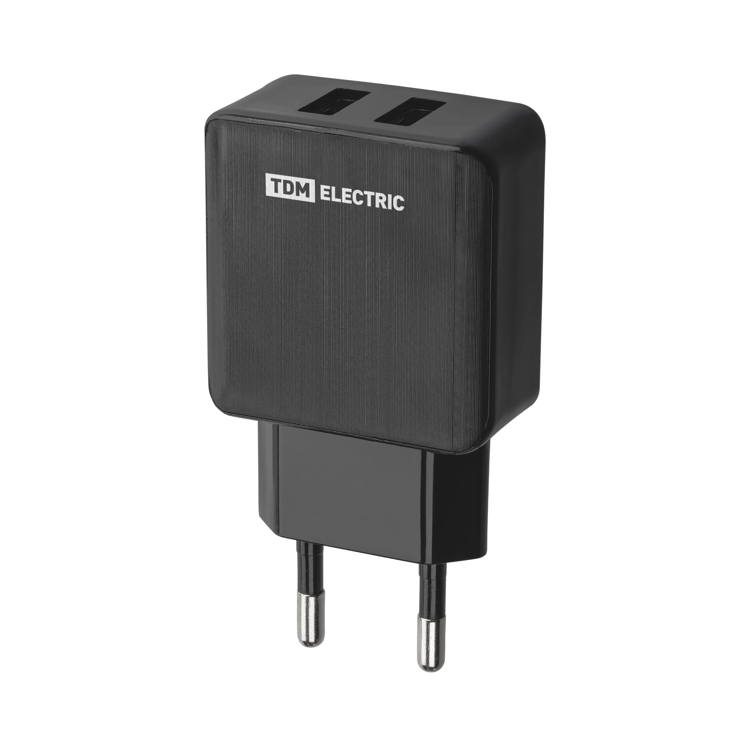 Сетевое зарядное устройство, СЗУ 4, 2,1 А, 2 USB, черный, TDM(SQ1810-0021)
