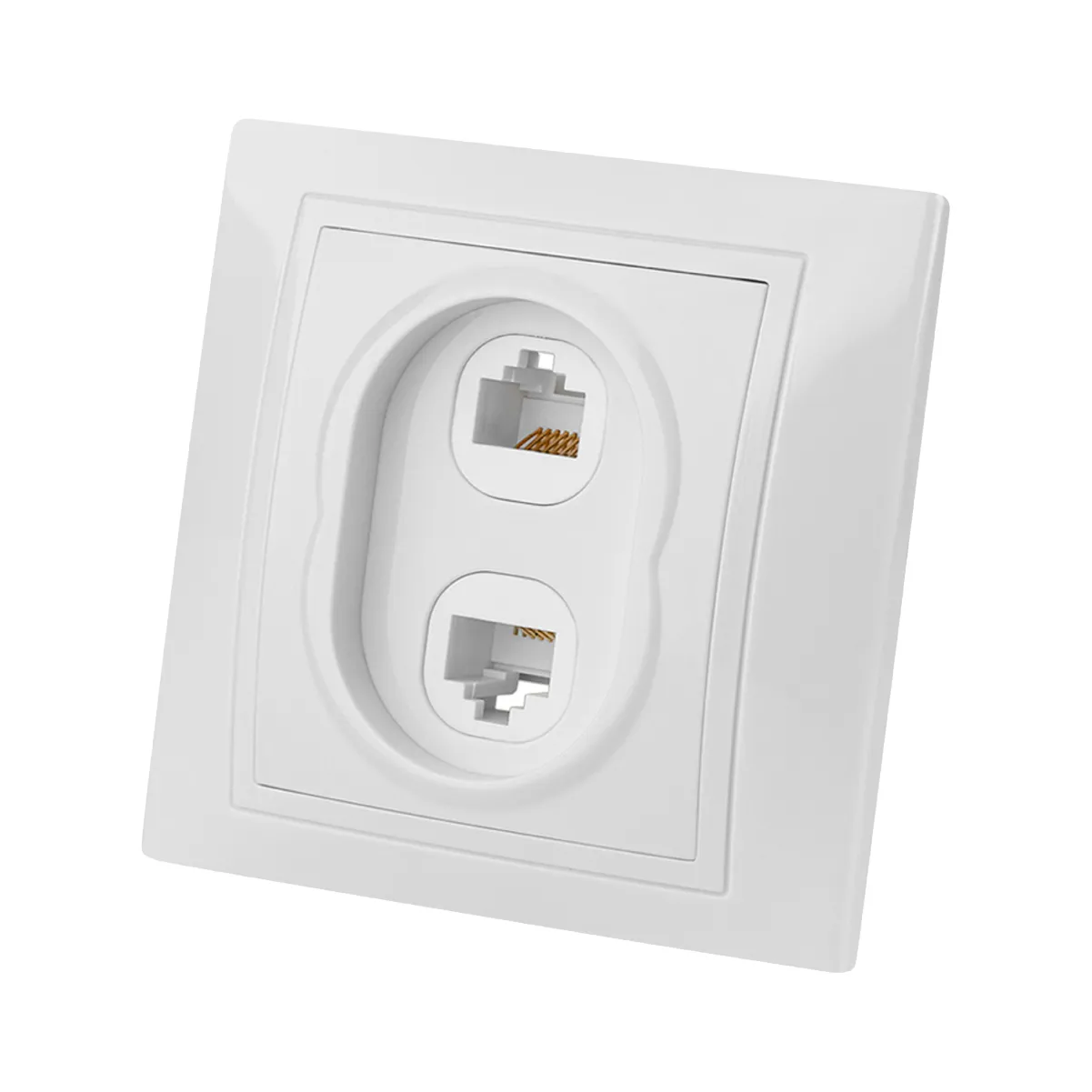 Розетка телефонная RJ11 + компьютерная RJ45 белая "Таймыр" TDM(SQ1814-0023)