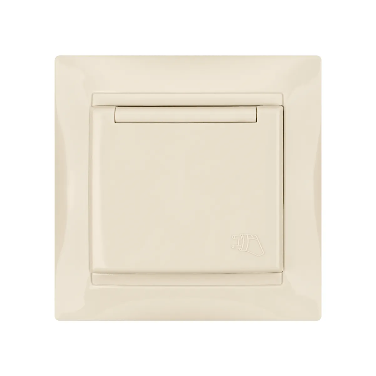 Розетка 2П+З 16А 250В IP44 с крышкой сл. кость "Лама" TDM(SQ1815-0126)