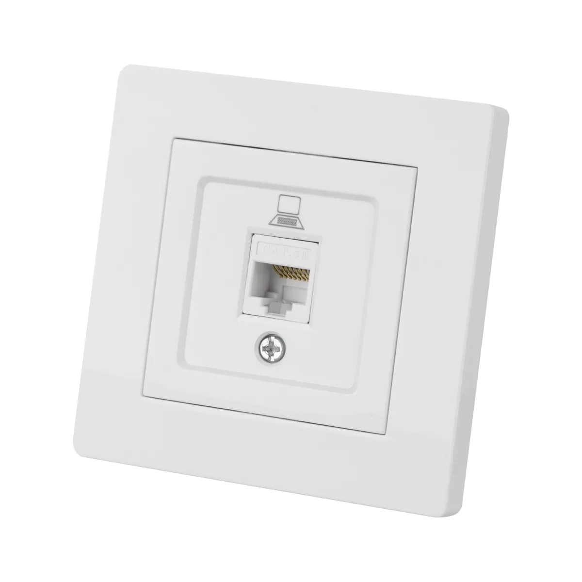 Розетка компьютерная RJ45 белая "Сенеж" TDMSQ1816-0043