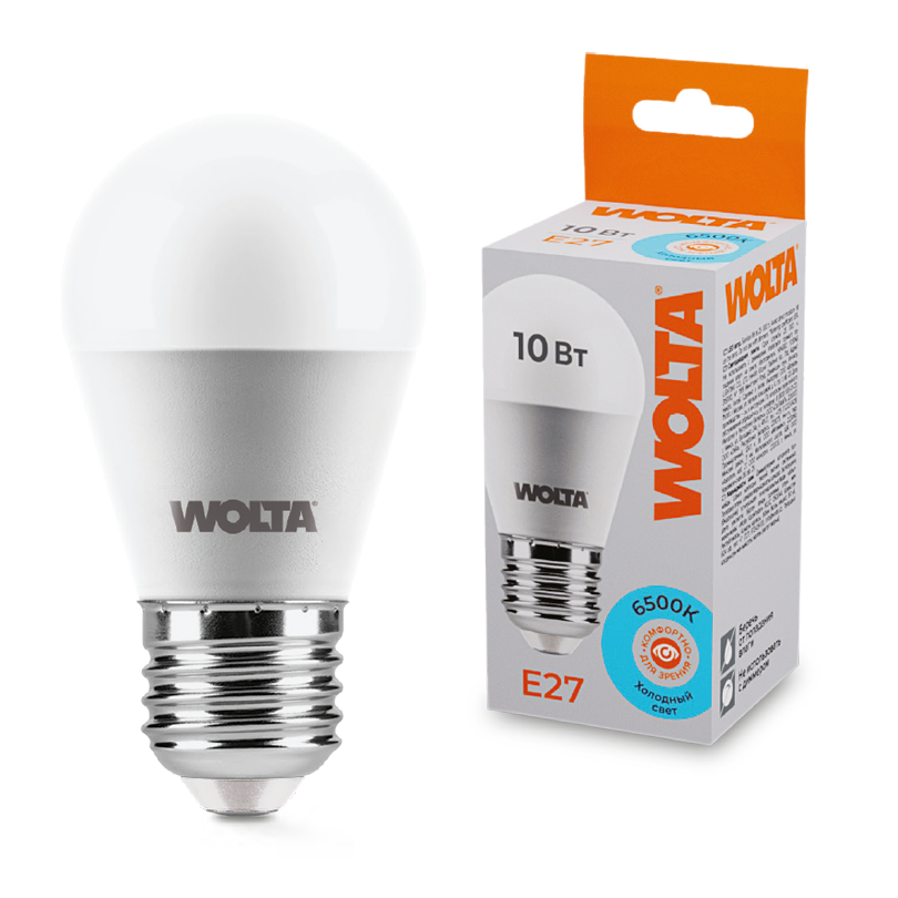 Lampa LED glob WOLTA 25W45GL10E27 G45 10 W 6500K E27