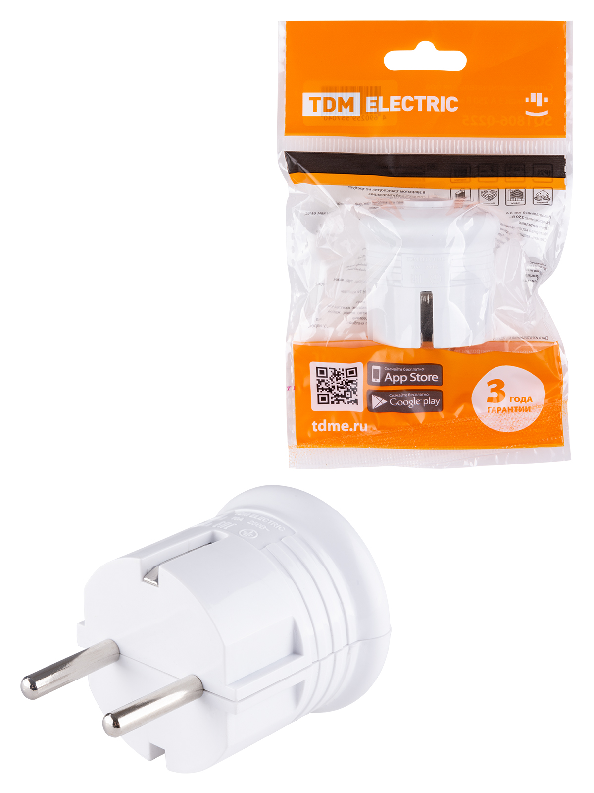 Priză fără șurub rotundă albă 10A 250V TDM