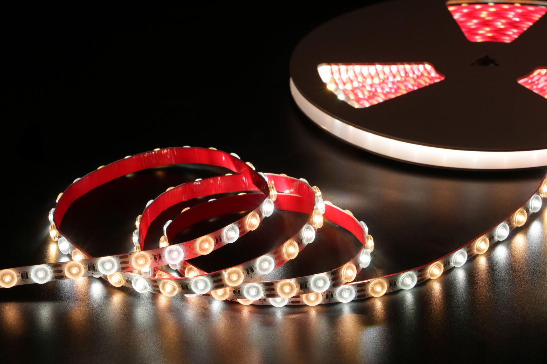 Bandă LED SMD3528 24+24 LED/m IP20 -24V -8+8 W/m - 12 mm - 3000K+¶6500K CCT (10 m) LENS strip (