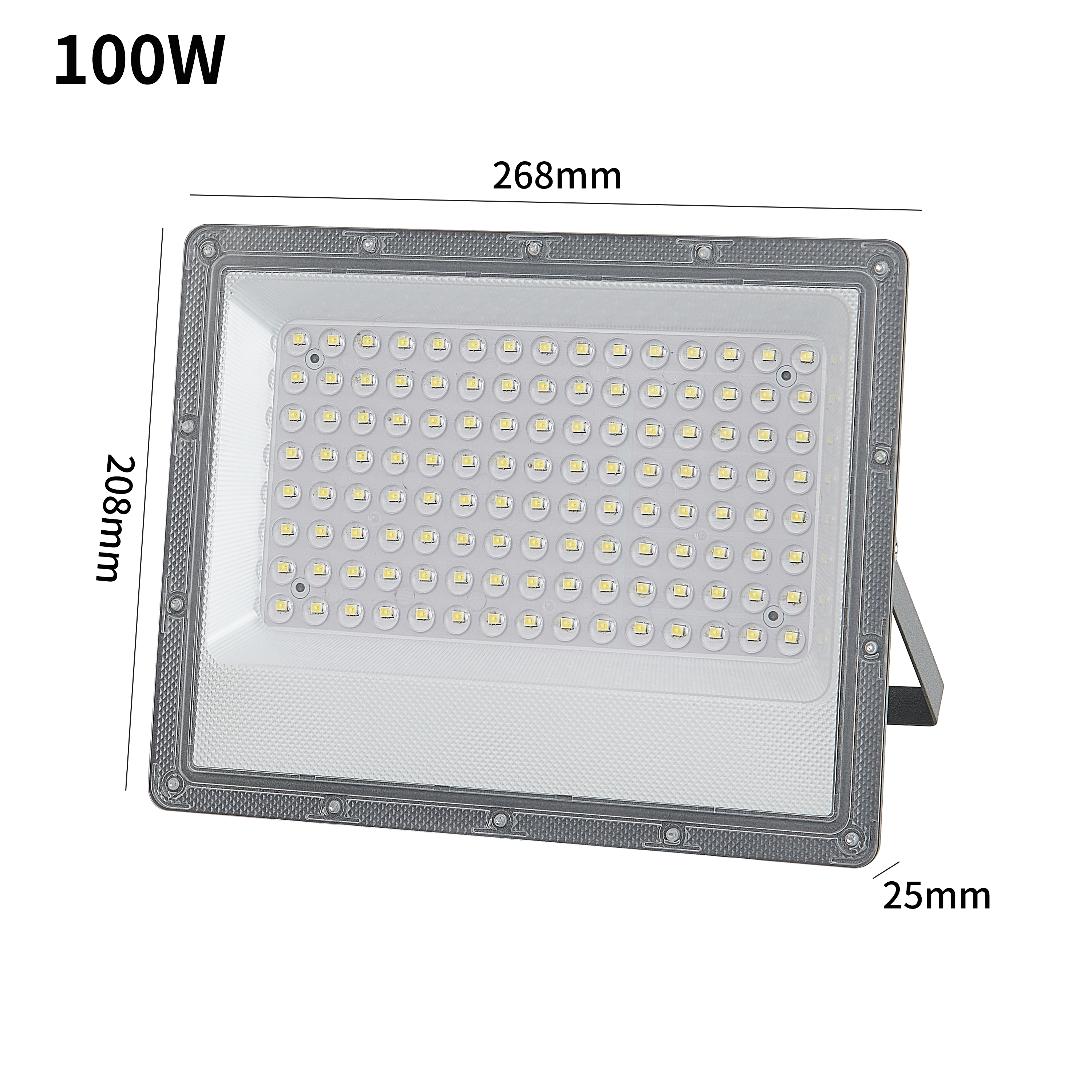 Прожектор светодиодный 100W AC85-265V 6500K 90-100LM/W, 268*208*25, Grey IP66(30)(TR0336-2603)