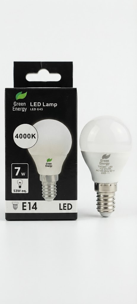 Світлодіодна лампа G45 7 W, 230 V, 4000 K, Е14 (TR0340-1203)