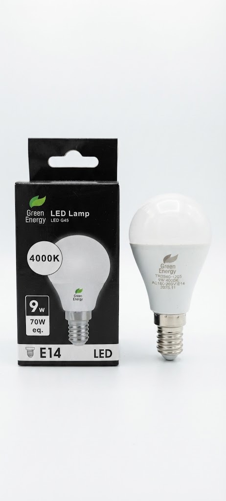Lampa LED G45 9W, 230V, 4000 K, E14 (TR0340-1205)