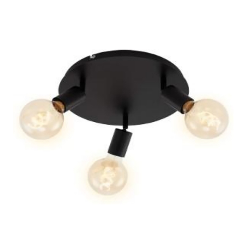 Spot trei capete AC85/265V Negru 200*200mm E27 (TR0356-0304)