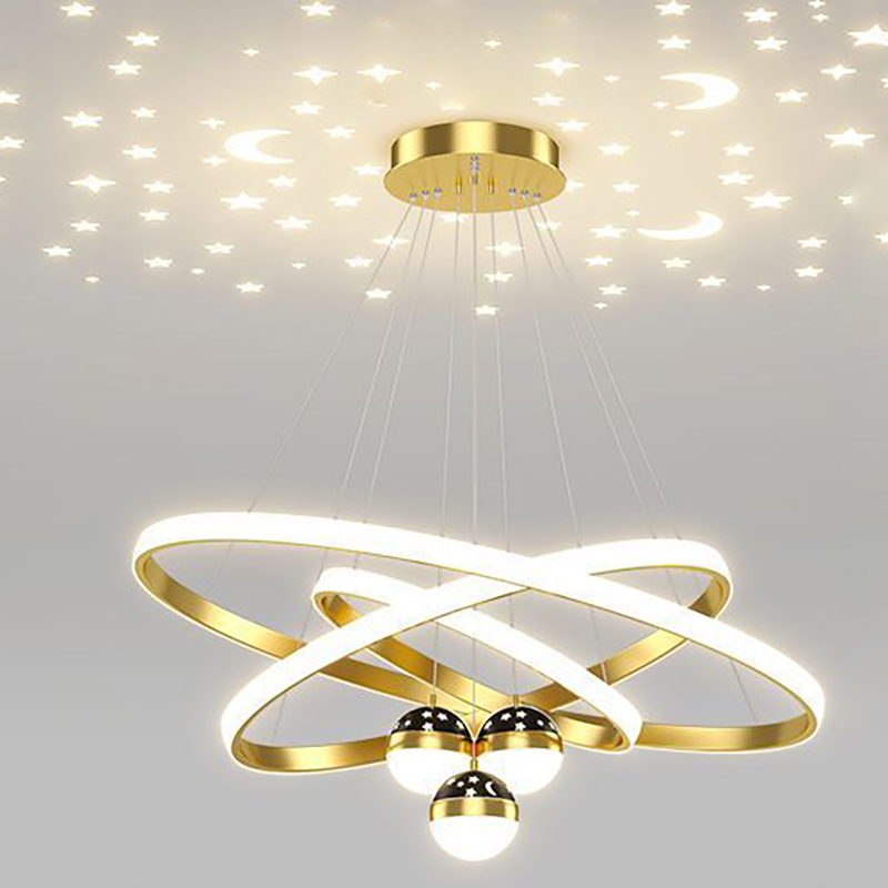 Светильник подвесной светодиодный 120W 185-265V Tri-Color 40-60-80см 3Ball Gold(1)(TR0370-0181)