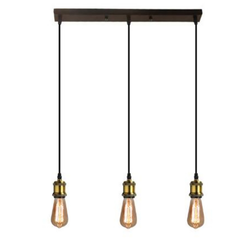 Lumină suspendată Max60W*E27 85-265V Copper 1.2m Wire E27*3(TR0370-0806)
