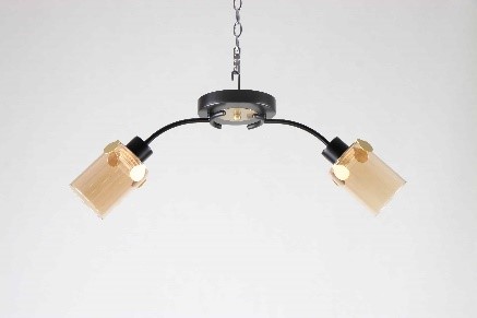 Люстра 2 рожкa Е27*2*40Вт Black/Gold(6)(TR0370-2647)
