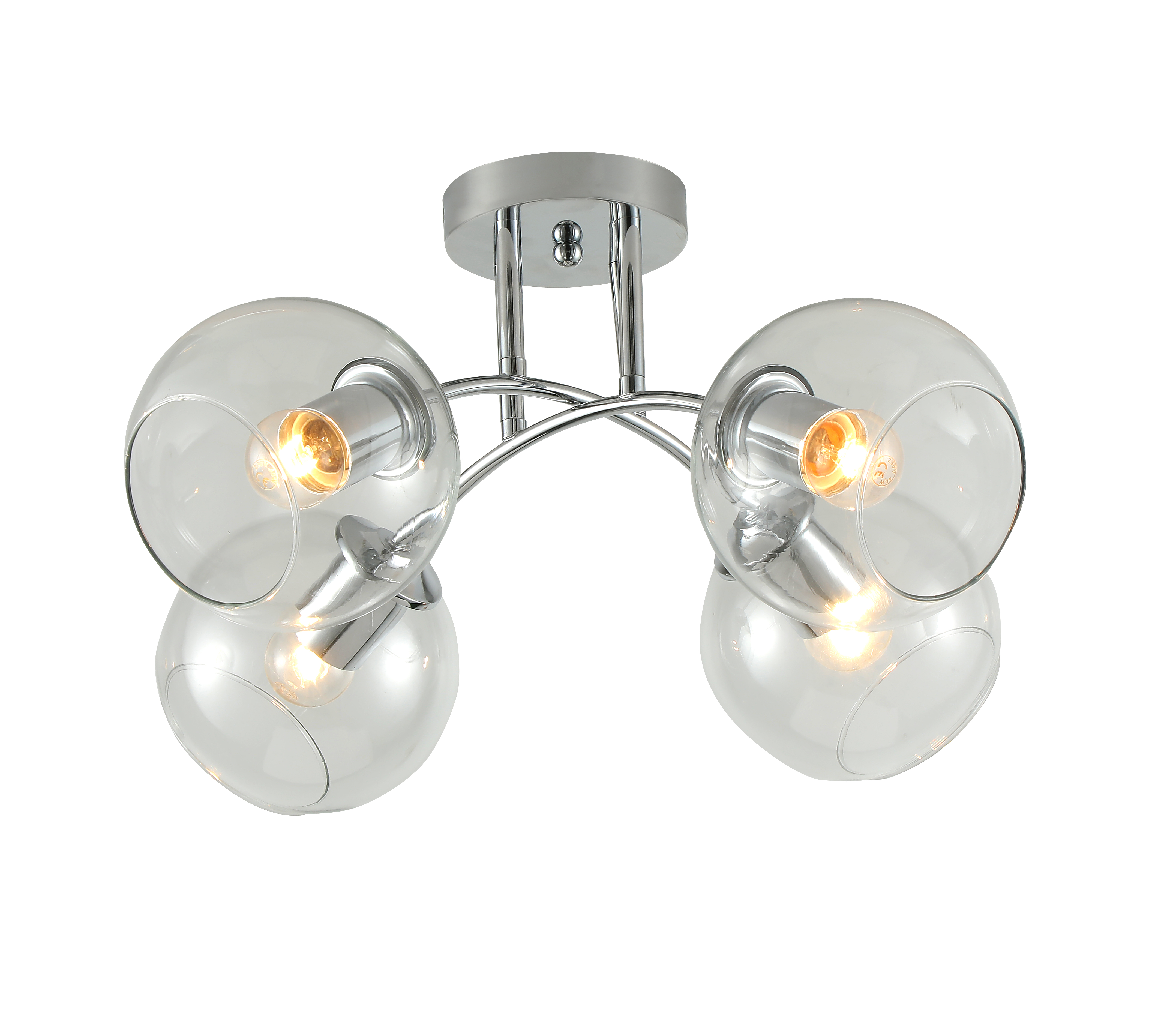 Люстра 4 рожка E27*4*40W Ø520*H270 Chrome(4)(tr0370-2677)