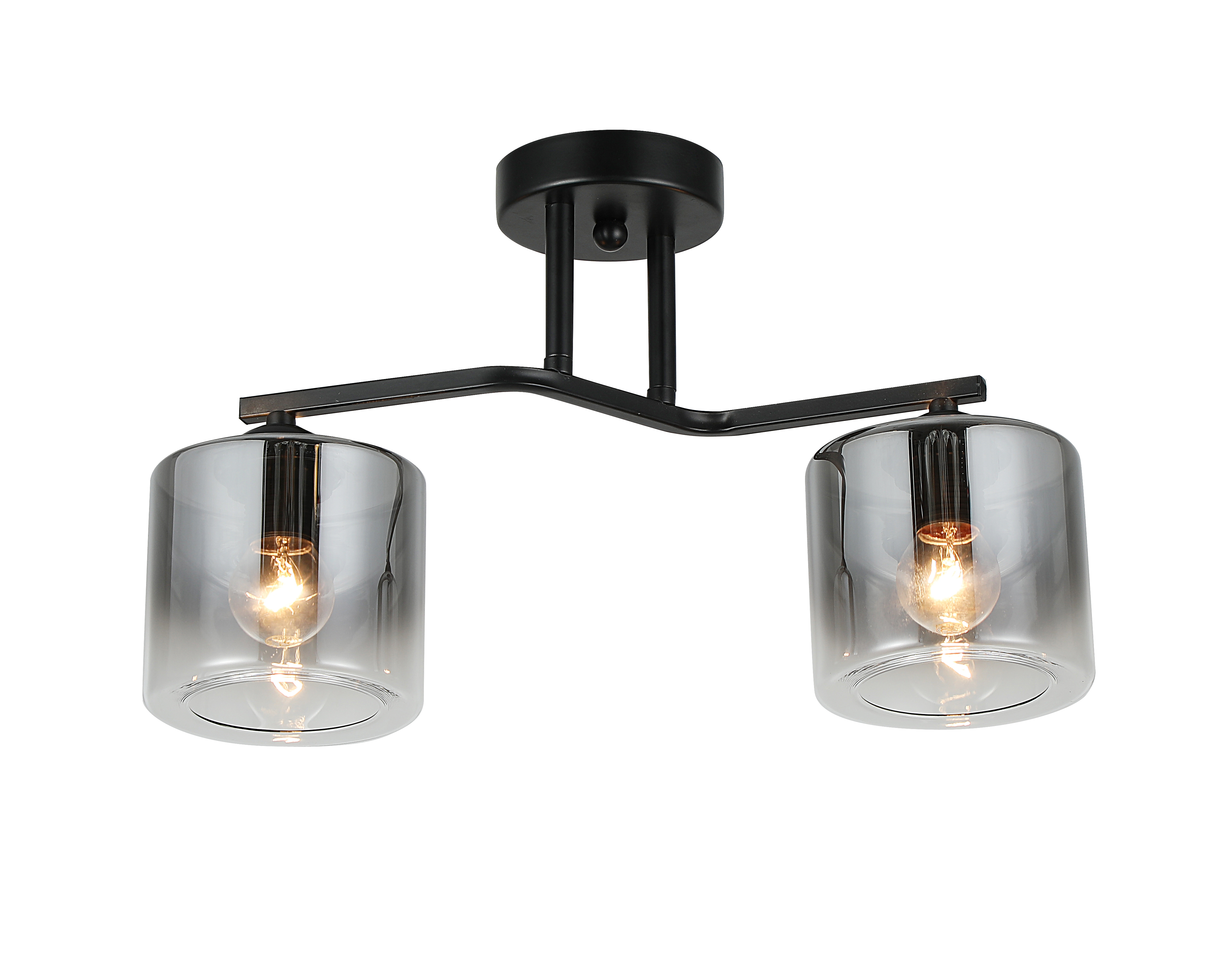 Люстра 2 рожка E27*2*40W L400*W120*H245 Matte Black(4)(tr0370-2691)