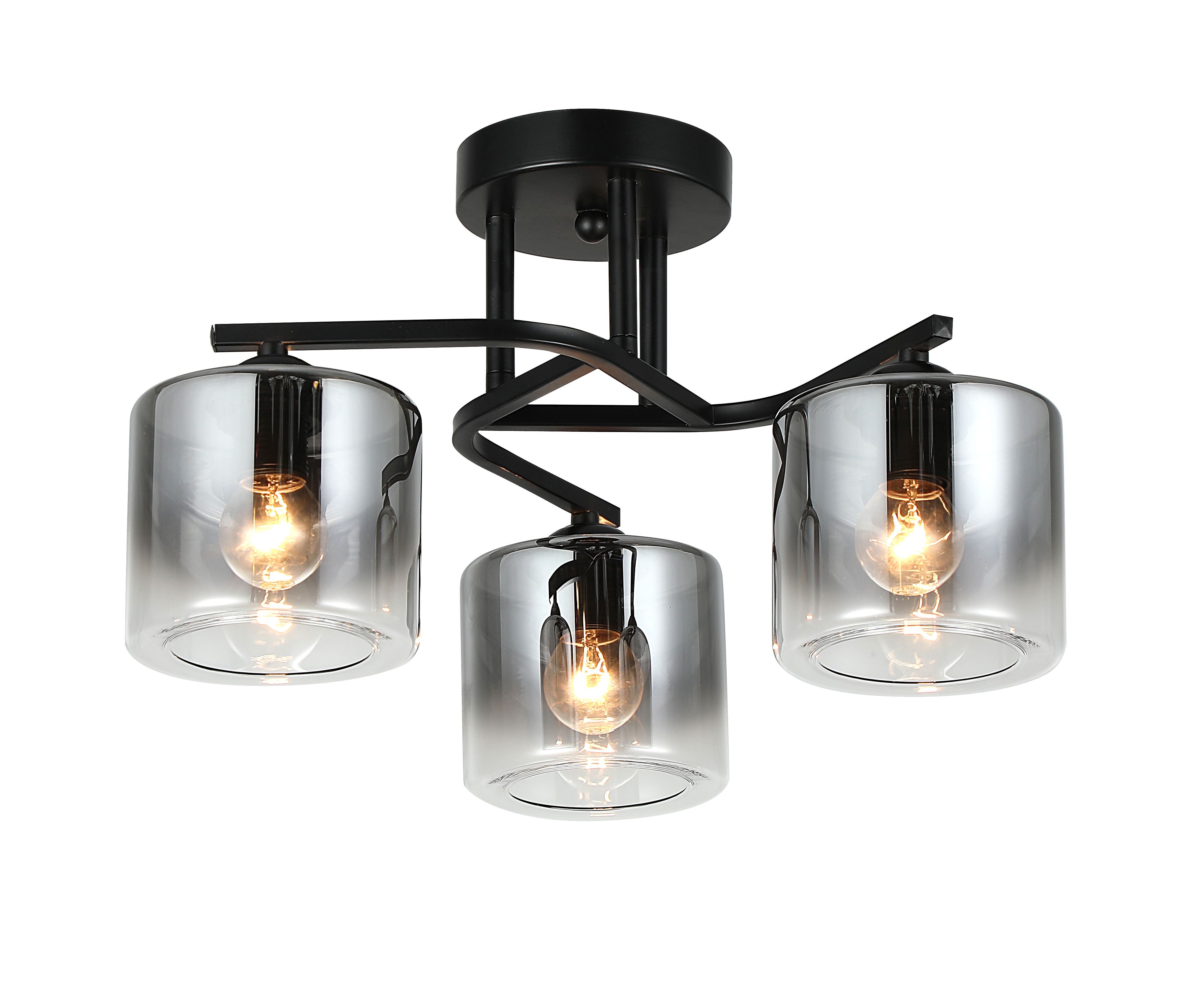 Люстра 3 рожка E27*3*40W ∅440*H245 Matte Black(4)(tr0370-2692)