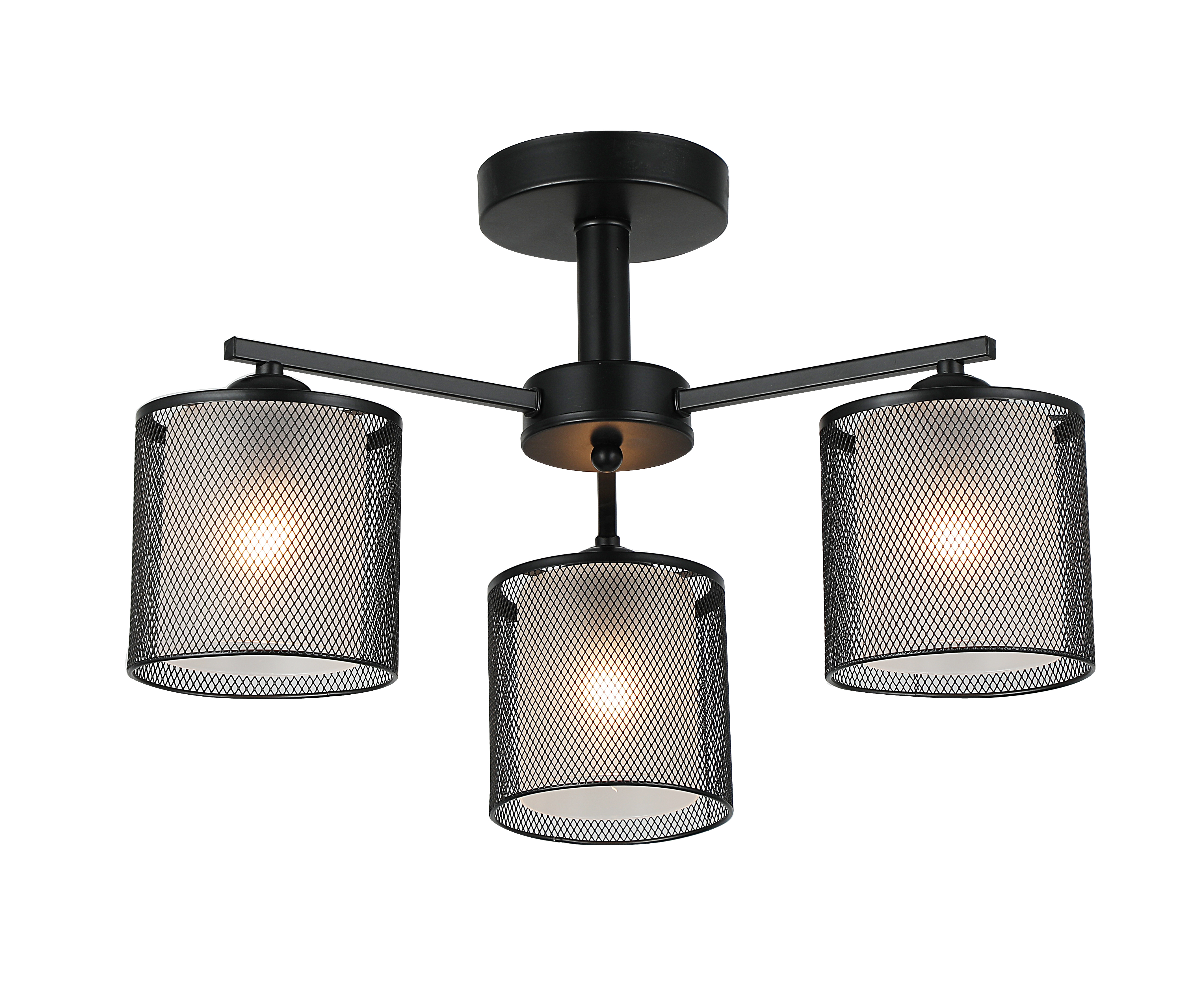 Lampă 3 capete E27*3*40W ∅480*H270 Matte Black(2)(tr0370-2699)