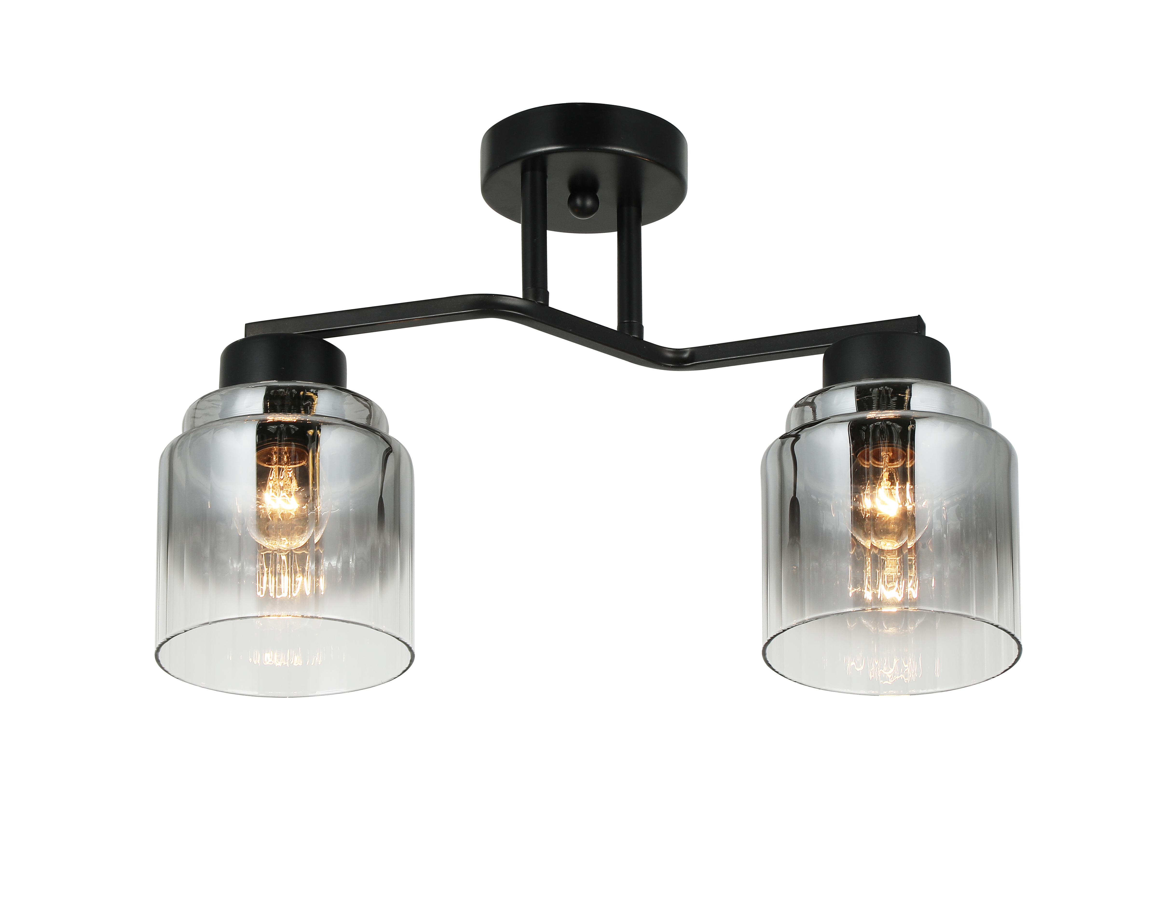 Люстра 2 рожка E27*2*40W L390*W210*H250 Matte Black(4)(tr0370-2701)