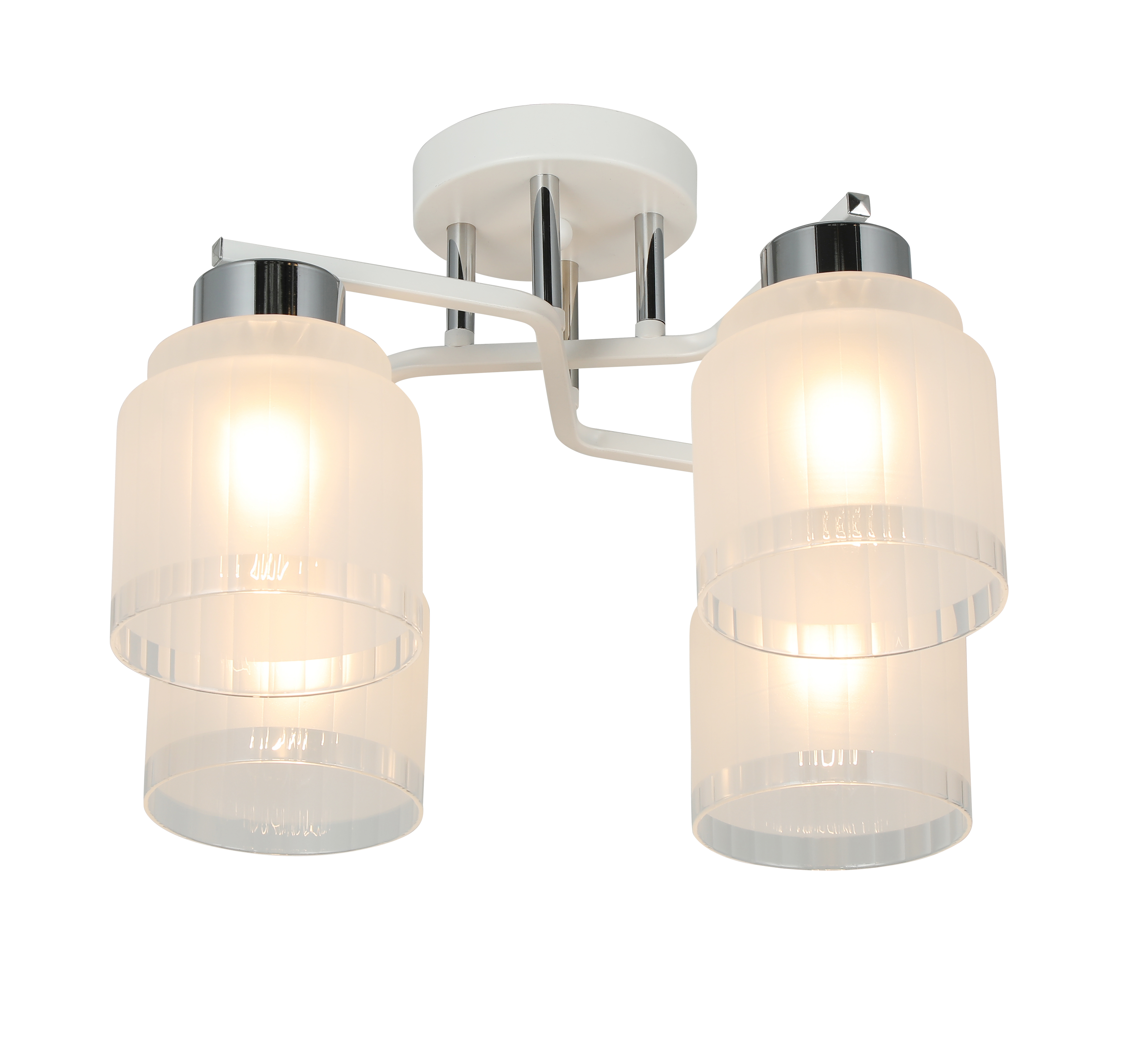 Lampă 4 capete E27*4*40W ∅460*H260 Matte White(4)(tr0370-2705)