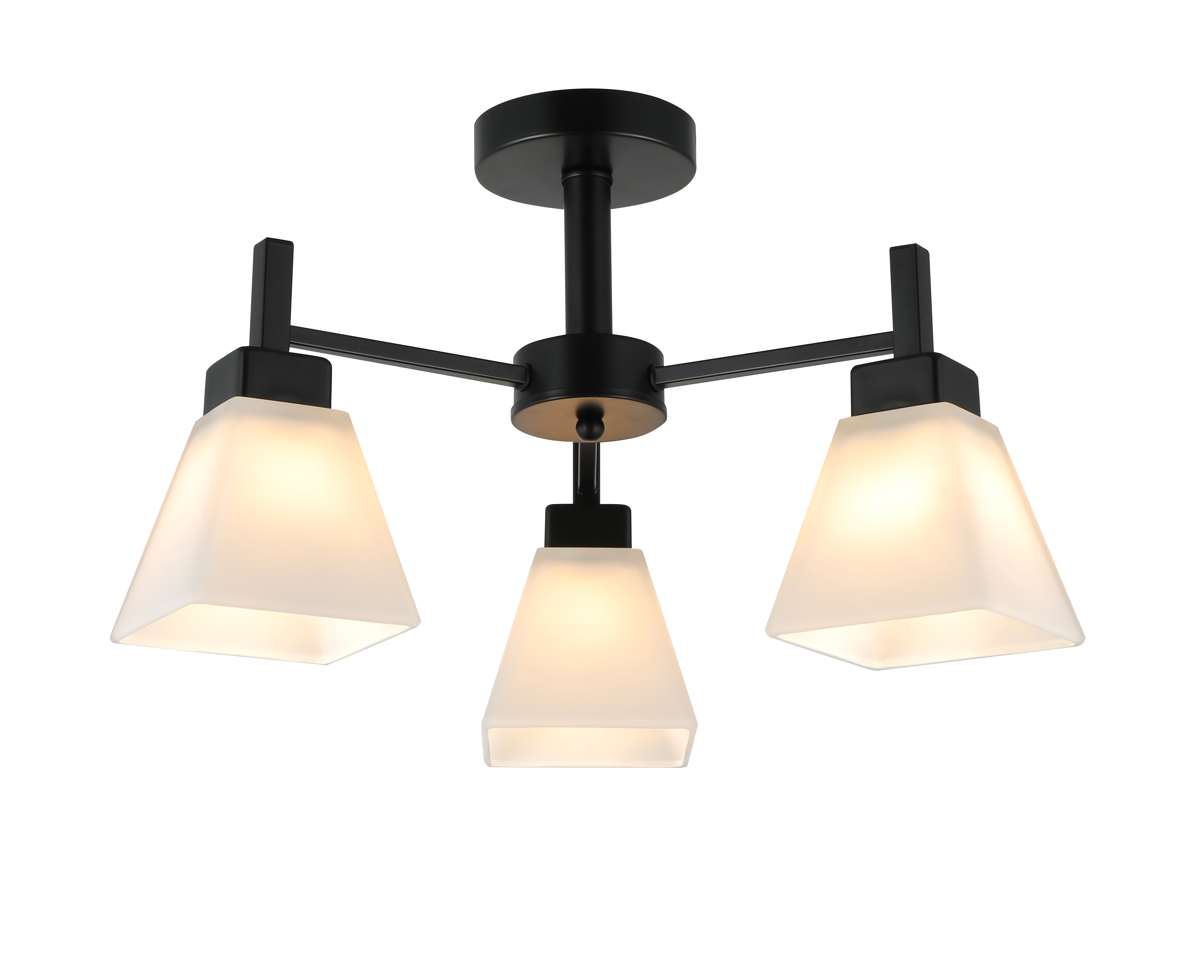 Люстра 3 рожка E27*3*40W ∅480*H290 Matte Black(2)(tr0370-2732)