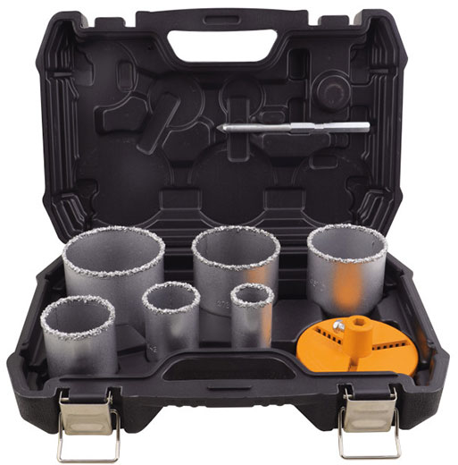 Set de burghie coronate din wolfram 8 buc. (33-83 mm) (605001)Hoteche(TR1092-1003)