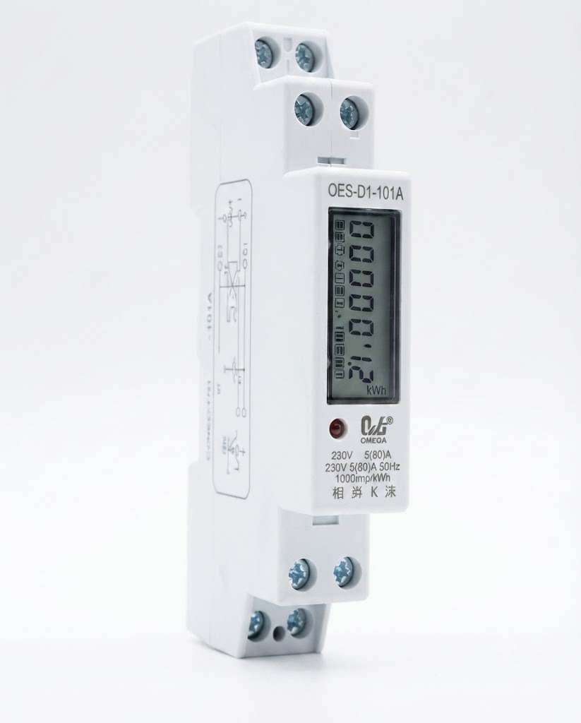 Contor monofazat pe șină DIN 5(30A) 220V afișaj mecanic (1 mod)(TR1105-2504)