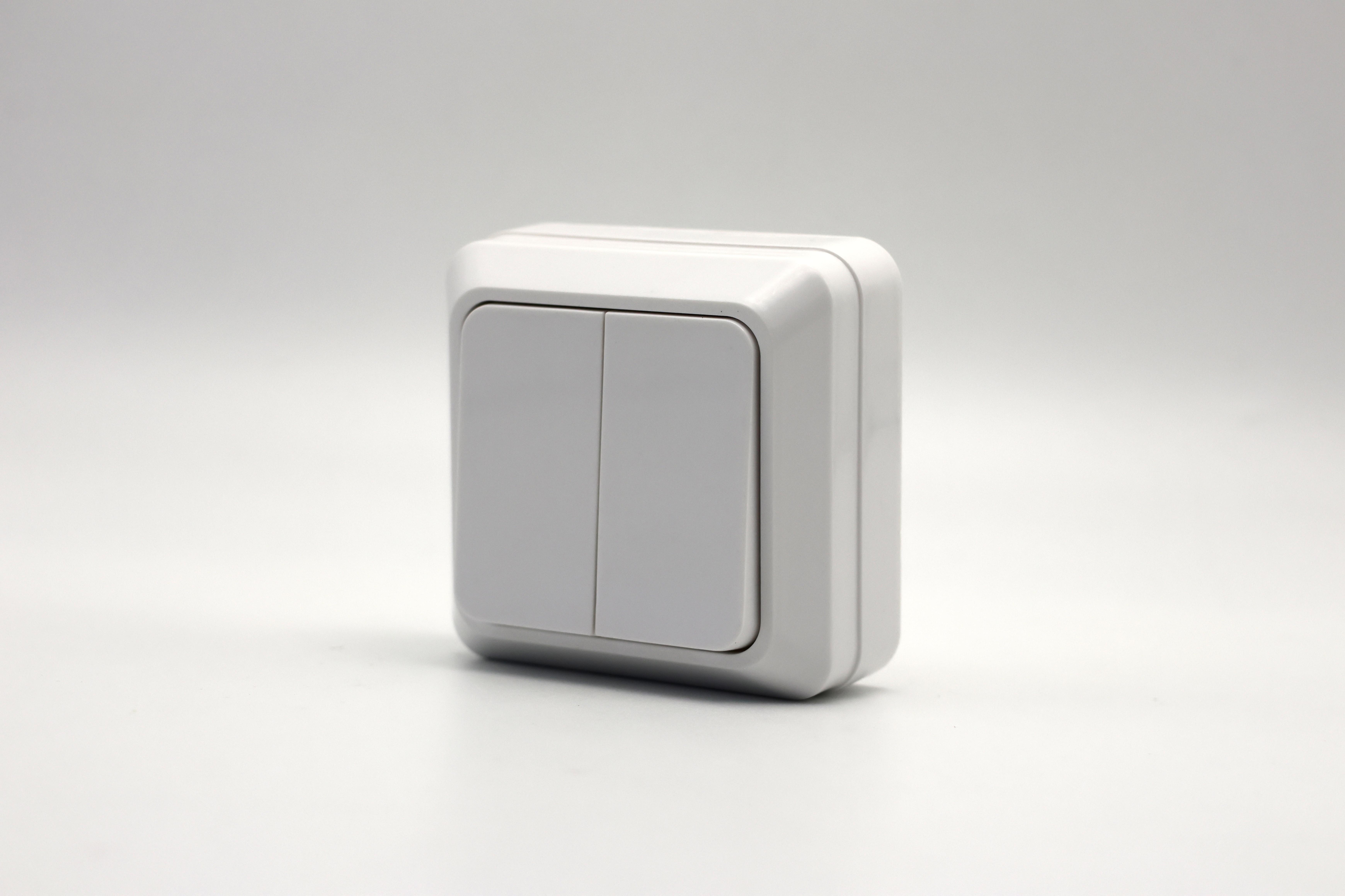 Выключатель 2-кл. открытой установки IP20 10А, белый "Ceramico" (200)(TR1888-0002)